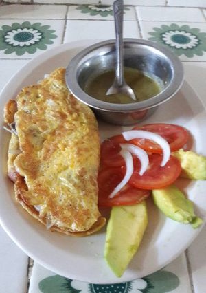 Una foto de Omelette con champiñón