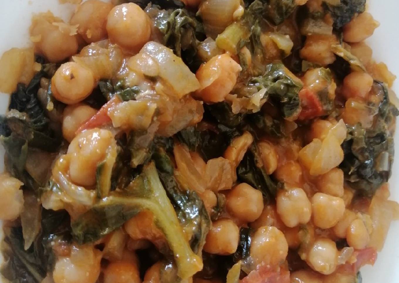 Garbanzos con espinacas