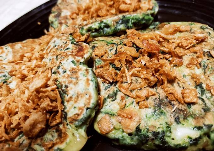 Passi a Preparare Fatto in casa Pancake salati agli spinaci