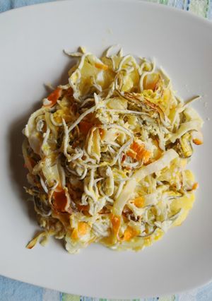 Una foto de Huevos rotos a la marinera