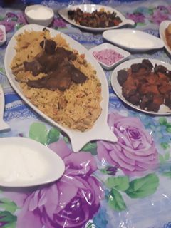 صورة لوصفة عمل الأرز بقطع اللحم