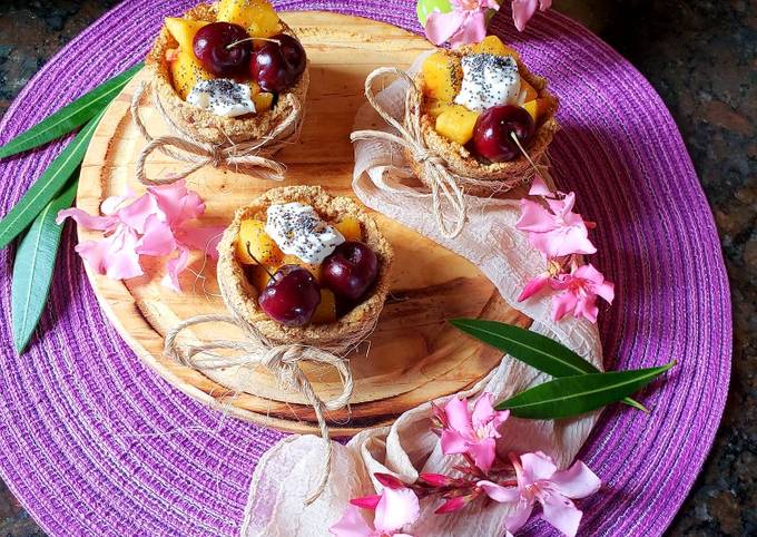 Baldecitos De Coco Rellenos De Frutas🍒🍐🍑 Receta De Mony Yy👩‍🌾 Cookpad