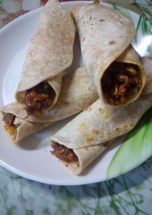 A picture of Veg Kathi Rolls.