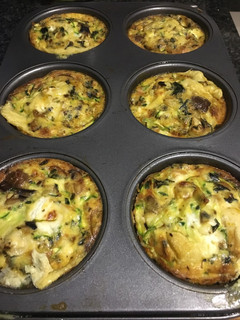 A picture of Mini Crustless veggie quiches.