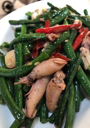 Foto resep Oseng Kacang Panjang Cumi