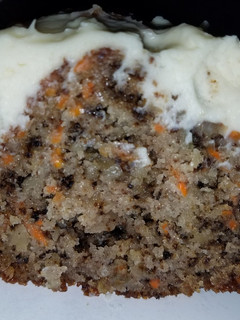 A picture of Carrot Cake with Cream Cheese frosting.