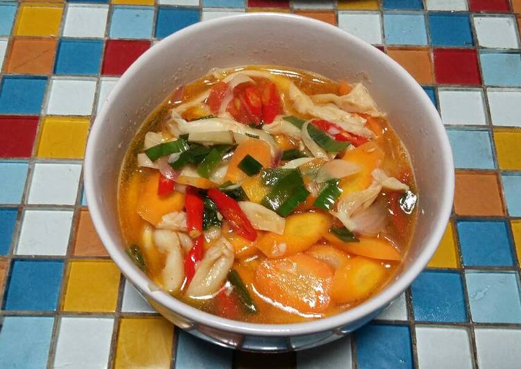 Resep Jamur tiram kuah pedas yang Bikin Ngiler
