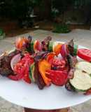 Brochetas de res