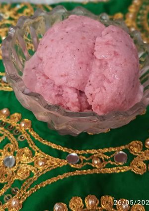 عکسی از دستور بستنی میوه ای رژیمی