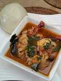 Utazi soup with fufu