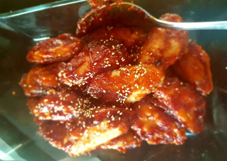 Resep Chicken wings honey BBQ saus, Enak