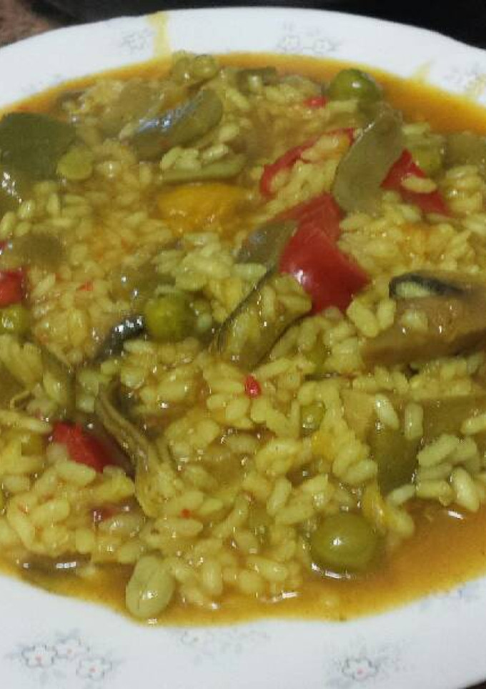 Una foto de Arroz con verduras 