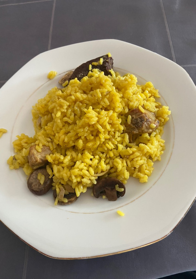 Una foto de Arroz con setas