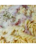 Macarrones en salsa blanca