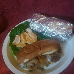A picture of Asiago sausage hoagie.