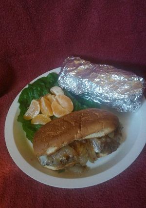 A picture of Asiago sausage hoagie.
