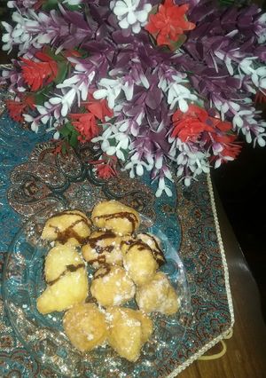 عکسی از دستور دونات لقمه ای با ۳ مواد 🍩🍩😋😋