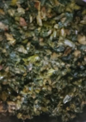 A picture of Muli k patto ki sabji.