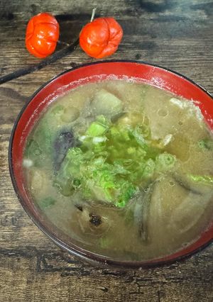 A picture of Aubergine Miso Soup.
