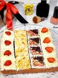 Strawberry Brownies Kukus (Slice Cake)