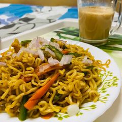 A picture of Maggi noodles with Indian twist.