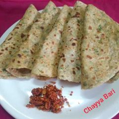 A picture of Green coriander paratha.