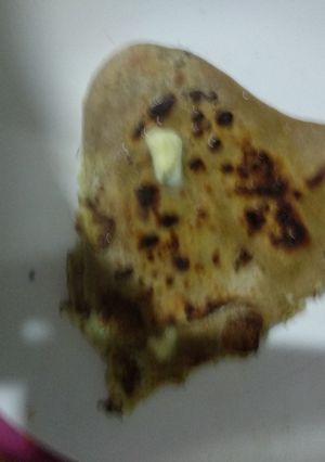 A picture of Aanda parantha (egg parantha).
