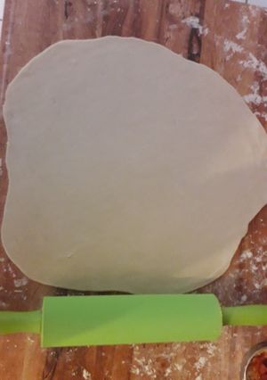 Una foto de Masa para pizza🍕 facilísimo, (sin levadura) lista en 5 minutos