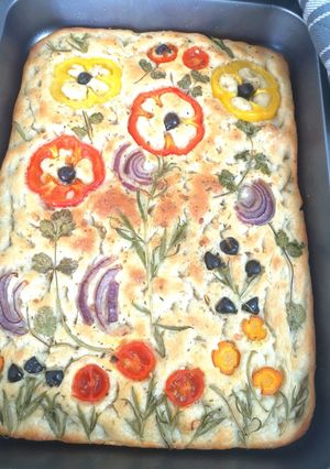 A picture of Focaccia bread.