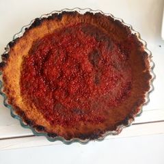 A picture of Left over pie cake.