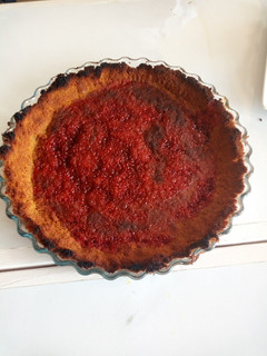 A picture of Left over pie cake.