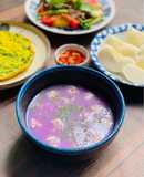 Khoai Tím Nấu Chả Mọc Tôm