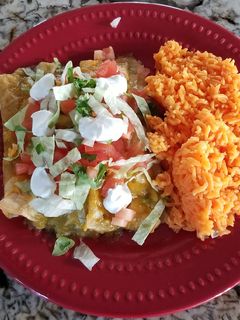 A picture of Cheese Enchiladas.