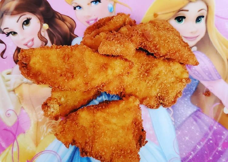 Fajitas de pollo empanizadas