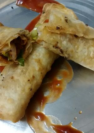A picture of Veg spring rolls.