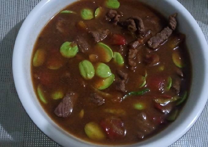 Daging Sapi Pete kuah Kecap