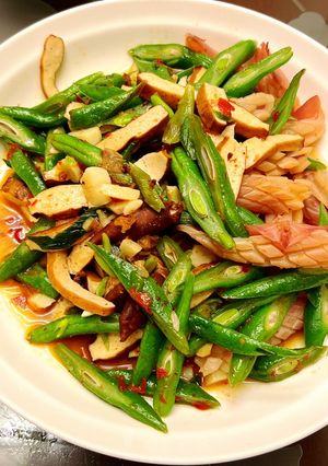 敏豆魷魚炒豆乾 的食譜成品照片