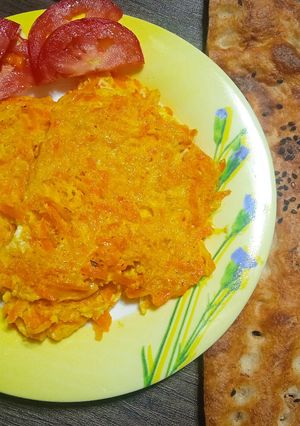 عکسی از دستور تخم‌مرغ و هویج 🥕🥚