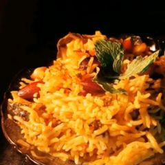 A picture of Veg Biriyani in Pressure cooker.