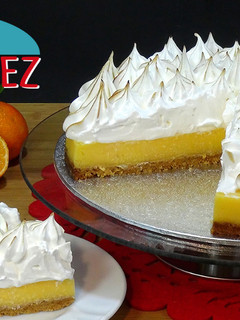 Foto principal de Tarta de mandarina y merengue (Orange pie) Mi receta nº 500