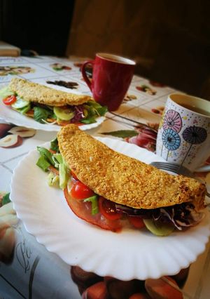 Egészséges reggeli zablepény recept fotója