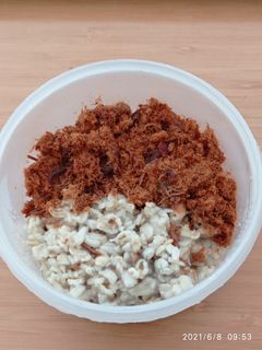 Foto resep Bubur Oatmeal Abon Ayam (Diet)