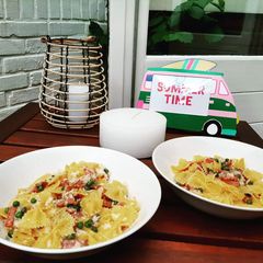 A picture of Easy turkey spek pasta.