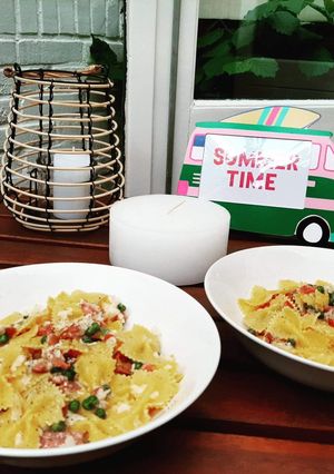 A picture of Easy turkey spek pasta.