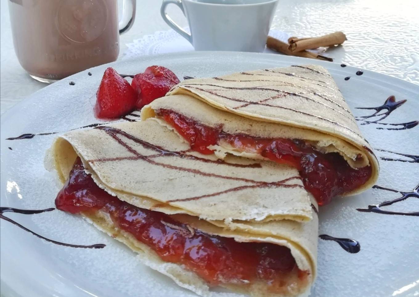 Crepas dulces de mermelada con queso crema👌🏼🤩