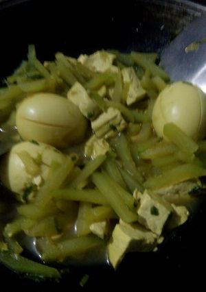 Foto resep Tumis labu tahu telur sederhana..