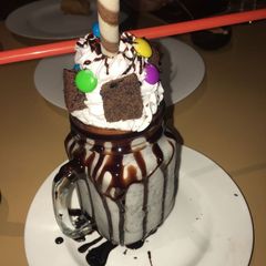 A picture of Coconut chocolate milk shake.