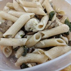A picture of Lemon Parmesan Chicken and Penne.
