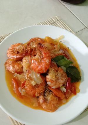 Foto resep 09. Udang Mawut Pedas Asam Manis