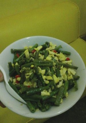 Foto resep Kacang panjang tumis tahu kuning
